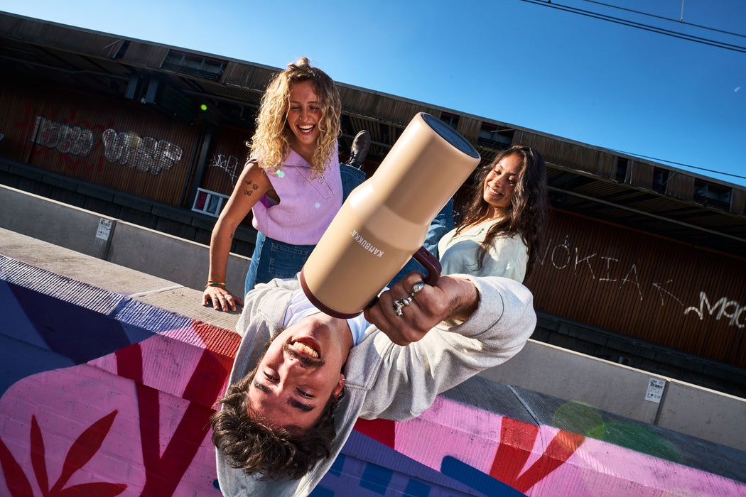 Thermal mug with telescopic straw Kambukka Rio Tumbler 950ml Almond Dream