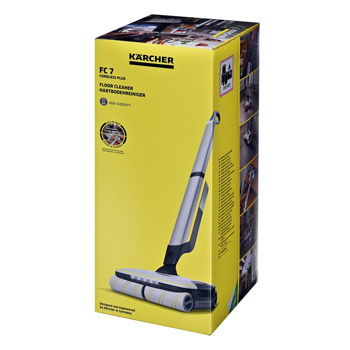 Kärcher FC 7 PLUS Electric mop Battery Wet Bagless Silver 2.85 Ah