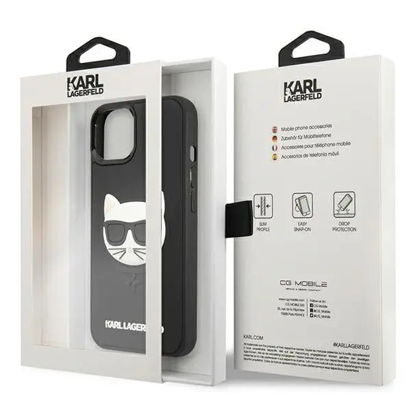 Karl Lagerfeld 3D Rubber Choupette Case for iPhone 13 mini - Black - Cell phone cases and covers<<<HurtelXML