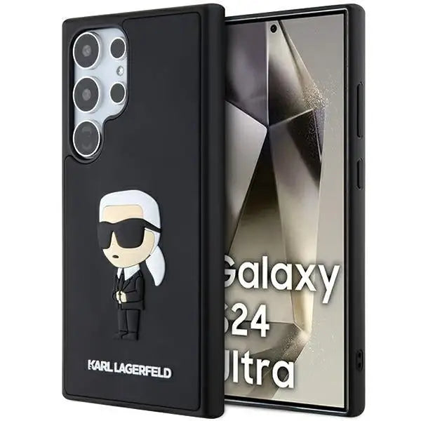 Karl Lagerfeld 3D Rubber Ikonik case for Samsung Galaxy S24 Ultra - black - Cell phone cases and covers<<<HurtelXML