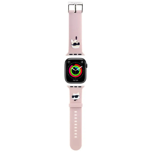 Karl Lagerfeld 3D Rubber Karl&Choupette Heads strap for Apple Watch 42/44/45/49mm - pink - Other cell phone