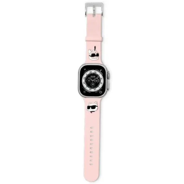 Karl Lagerfeld 3D Rubber Karl&Choupette Heads strap for Apple Watch 38/40/41mm - pink - Other cell phone