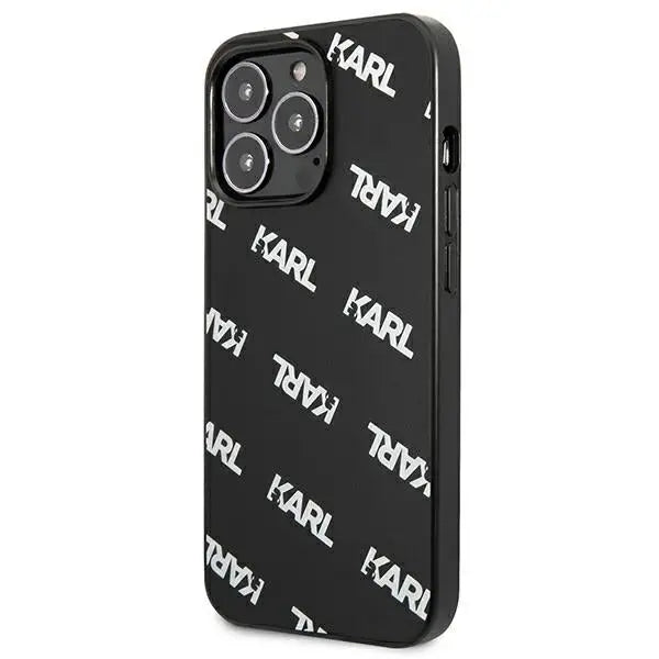 Karl Lagerfeld Allover Case for iPhone 13 Pro / iPhone 13 - Black - Cell phone cases and covers<<<HurtelXML