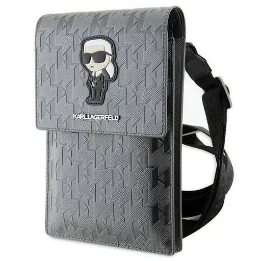 Karl Lagerfeld Bag KLWBSAKHPKG case - silver Saffiano Monogram Ikonik - Cell phone cases and covers<<<HurtelXML