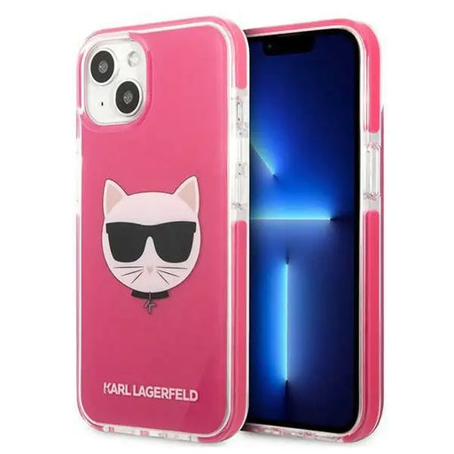 Karl Lagerfeld Choupette Head case for iPhone 13 - fuchsia - Cell phone cases and covers<<<HurtelXML