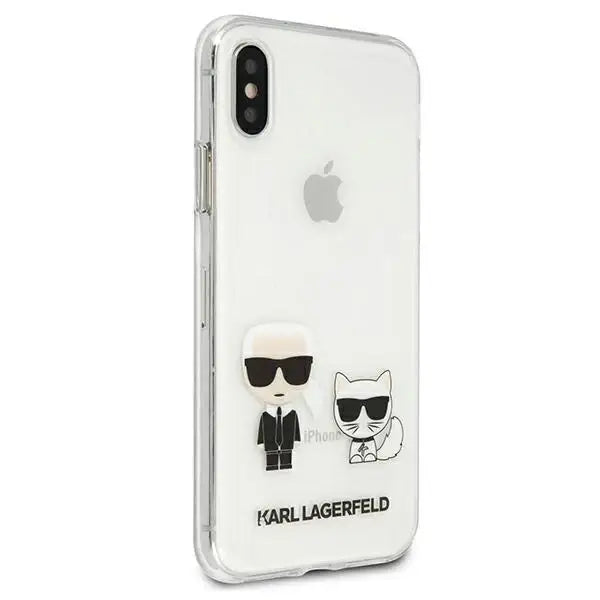 Karl Lagerfeld Karl & Choupette iPhone X / Xs Case - Transparent - Cell phone cases and covers<<<HurtelXML
