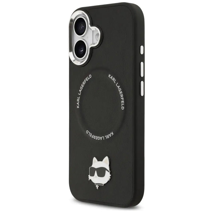 Karl Lagerfeld Choupette Pin MagSafe Case for iPhone 17 - Black - Cell phone cases and covers<<<HurtelXML