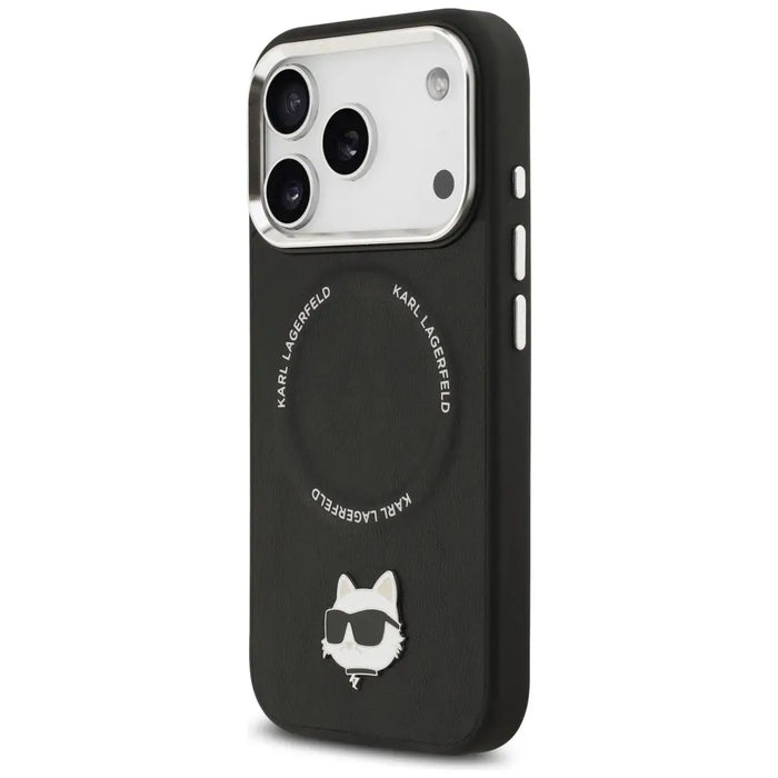 Karl Lagerfeld Choupette Pin MagSafe Case for iPhone 17 Pro Max - Black - Cell phone cases and covers<<<HurtelXML