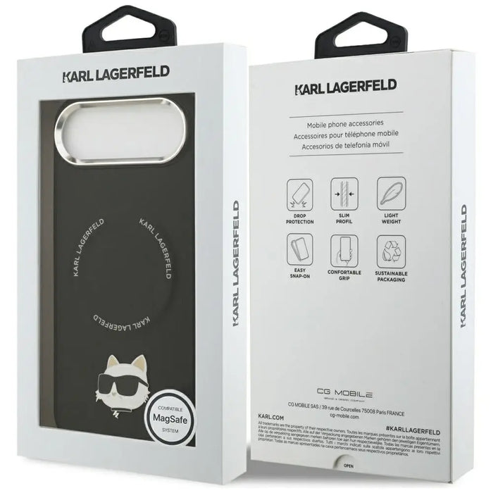Karl Lagerfeld Choupette Pin MagSafe Case for iPhone Air Black - Cell phone cases and covers<<<HurtelXML