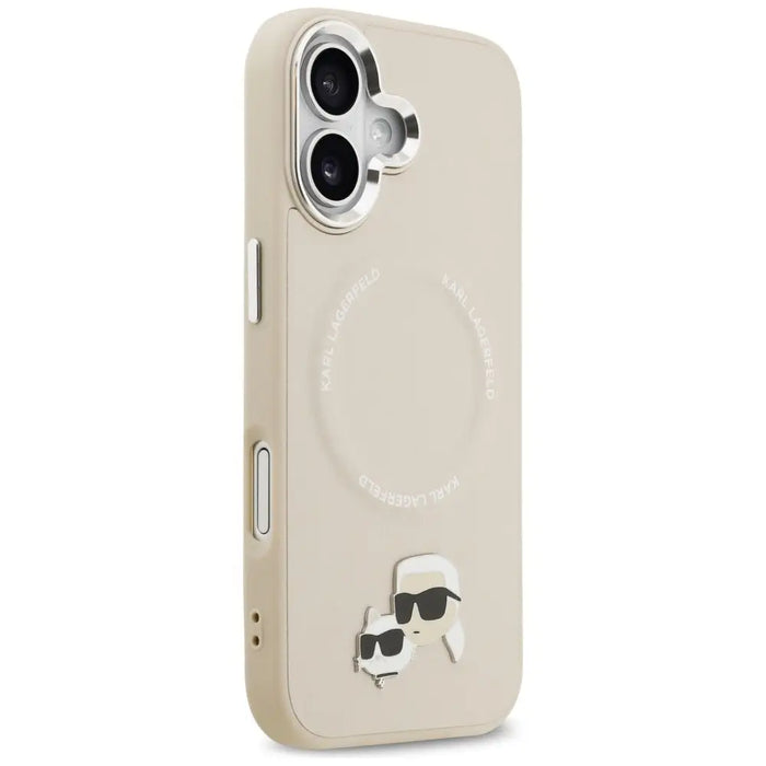 Karl Lagerfeld Karl & Choupette Pins MagSafe Case for iPhone 17 - Beige - Cell phone cases and covers<<<HurtelXML