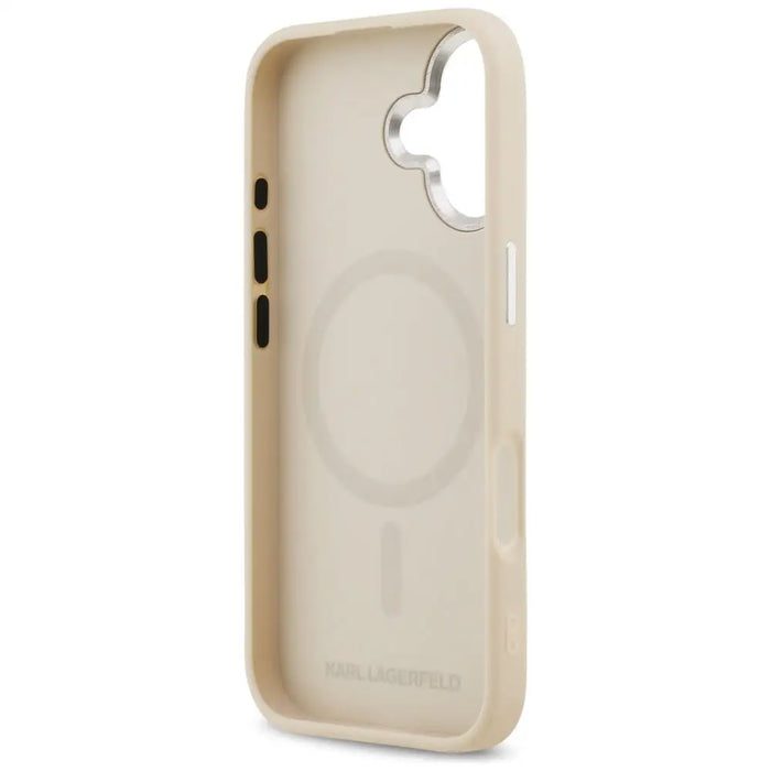 Karl Lagerfeld Karl & Choupette Pins MagSafe Case for iPhone 17 - Beige - Cell phone cases and covers<<<HurtelXML
