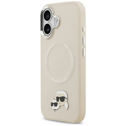 Karl Lagerfeld Karl & Choupette Pins MagSafe Case for iPhone 17 - Beige - Cell phone cases and covers<<<HurtelXML