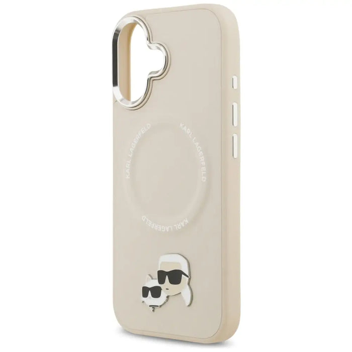 Karl Lagerfeld Karl & Choupette Pins MagSafe Case for iPhone 17 - Beige - Cell phone cases and covers<<<HurtelXML