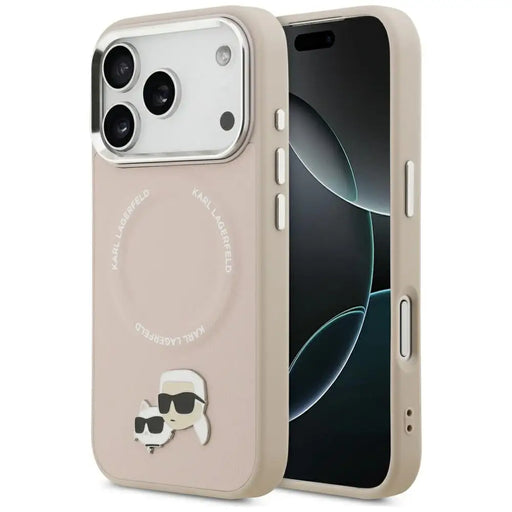 Karl Lagerfeld Karl & Choupette Pins MagSafe Case for iPhone 17 Pro Max - Pink - Cell phone cases and covers<<<HurtelXML