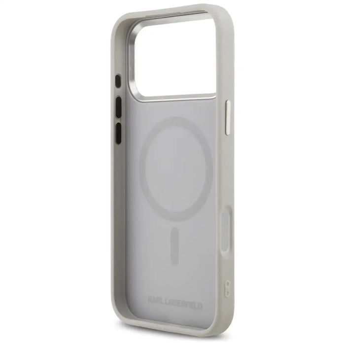 Karl Lagerfeld Karl & Choupette Pins MagSafe Case for iPhone 17 Pro Max - Gray - Cell phone cases and covers<<<HurtelXML