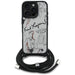 Karl Lagerfeld Crossbody Grained Pattern & Logo Case for iPhone 16 Pro - Gray - Cell phone cases and covers<<<HurtelXML