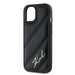 Karl Lagerfeld Diagonal Quilted Script case for iPhone 13 - black - Cell phone cases and covers<<<HurtelXML