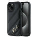 Karl Lagerfeld Diagonal Quilted Script case for iPhone 13 - black - Cell phone cases and covers<<<HurtelXML