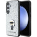 Karl Lagerfeld Fixed Glitter Ikonik Logo Metal Pin case for Samsung Galaxy S24+ - silver - Cell phone cases