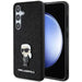 Karl Lagerfeld Fixed Glitter Ikonik Logo Metal Pin case for Samsung Galaxy S24 - black - Cell phone cases