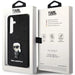 Karl Lagerfeld Fixed Glitter Ikonik Logo Metal Pin case for Samsung Galaxy S24 - black - Cell phone cases