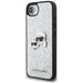 Karl Lagerfeld Fixed Glitter Ikonik Metal Pin case for iPhone 16e - silver - Cell phone cases and covers<<<HurtelXML
