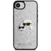 Karl Lagerfeld Fixed Glitter Ikonik Metal Pin case for iPhone 16e - silver - Cell phone cases and covers<<<HurtelXML