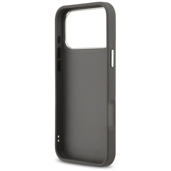 Karl Lagerfeld FW Grained Karl & Choupette Heads Pins & Logo iPhone 17 Pro Max Case - Gray - Cell phone cases
