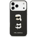 Karl Lagerfeld FW Grained Karl & Choupette Heads Pins & Logo iPhone 17 Pro Max Case - Black - Cell phone cases