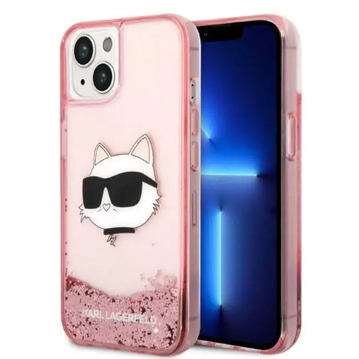 Karl Lagerfeld Glitter Choupette Head case for iPhone 14 Plus - pink - Cell phone cases and covers<<<HurtelXML