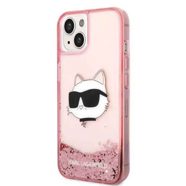 Karl Lagerfeld Glitter Choupette Head case for iPhone 14 Plus - pink - Cell phone cases and covers<<<HurtelXML