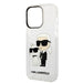 Karl Lagerfeld Glitter Karl&Choupette Case for iPhone 14 Pro Max 6.7’’ - Transparent - Cell phone cases