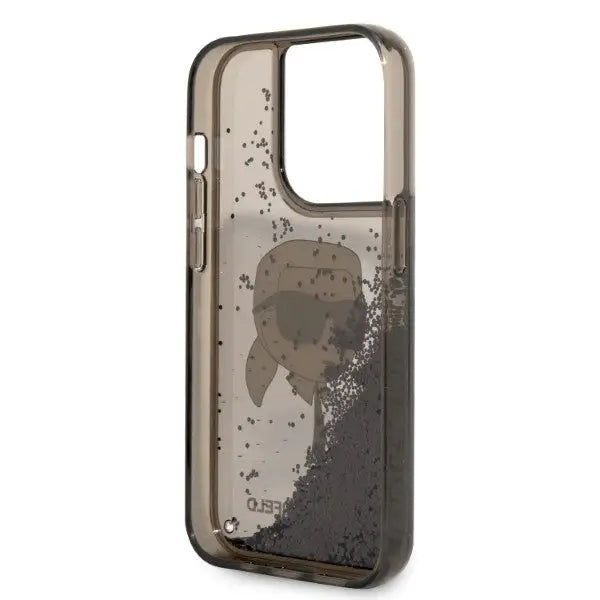 Karl Lagerfeld Glitter Karl’s Head case for iPhone 14 Pro Max - black - Cell phone cases and covers<<<HurtelXML