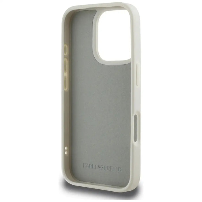Karl Lagerfeld HC 3D Rubber Double Heads iPhone 16 Pro Case - Beige - Cell phone cases and covers<<<HurtelXML