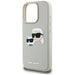 Karl Lagerfeld HC 3D Rubber Double Heads iPhone 16 Pro Case - Beige - Cell phone cases and covers<<<HurtelXML