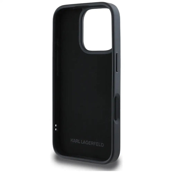 Karl Lagerfeld HC 3D Rubber Double Heads iPhone 16 Pro Max Case - Black - Cell phone cases and covers<<<HurtelXML