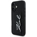 Karl Lagerfeld HC Grained PU Cardslot Metal Signature iPhone 16 Case - Black - Cell phone cases and covers<<<HurtelXML