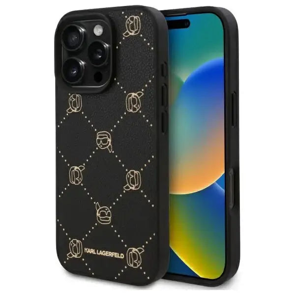 Karl Lagerfeld Karl Head Magsafe iPhone 16 Pro Case - Black - Cell phone cases and covers<<<HurtelXML