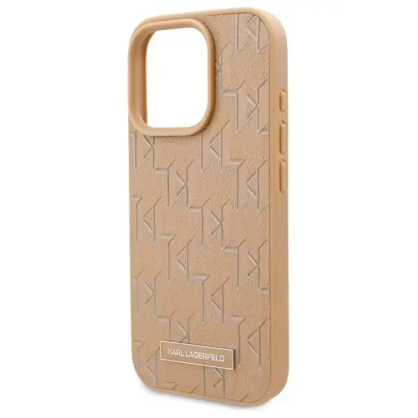 Karl Lagerfeld Hot Stamp Magsafe iPhone 16 Pro Max Case - Beige - Cell phone cases and covers<<<HurtelXML