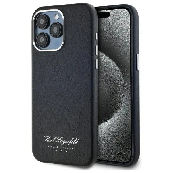 Karl Lagerfeld Hotel RSG case for iPhone 15 Pro Max - black - Cell phone cases and covers<<<HurtelXML