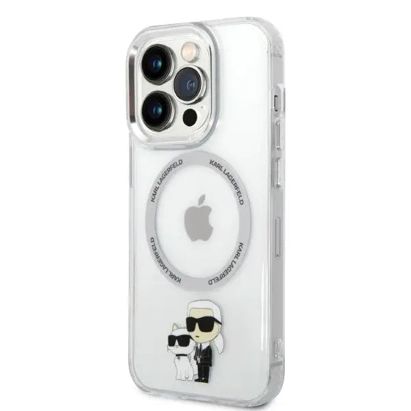 Karl Lagerfeld Iconic Karl&Choupette MagSafe case for iPhone 14 Pro - transparent - Cell phone cases