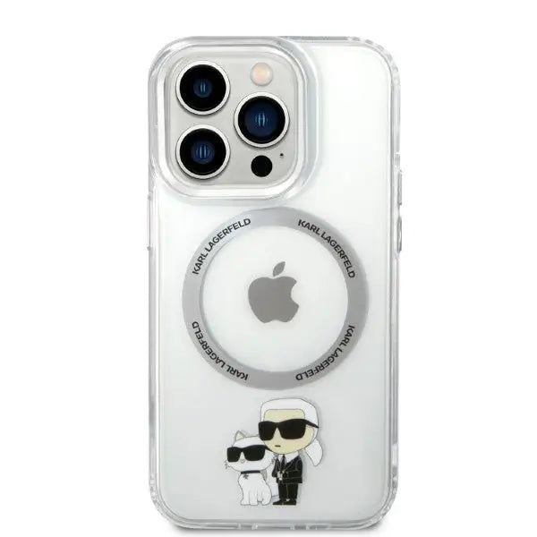 Karl Lagerfeld Iconic Karl&Choupette MagSafe case for iPhone 14 Pro - transparent - Cell phone cases
