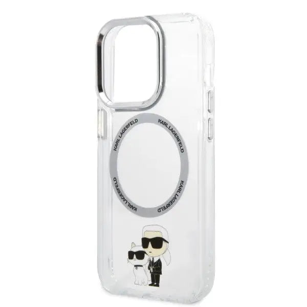 Karl Lagerfeld Iconic Karl&Choupette MagSafe case for iPhone 14 Pro - transparent - Cell phone cases