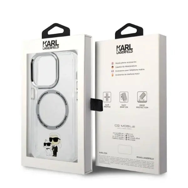Karl Lagerfeld Iconic Karl&Choupette Magsafe case for iPhone 14 Pro Max - transparent - Cell phone cases