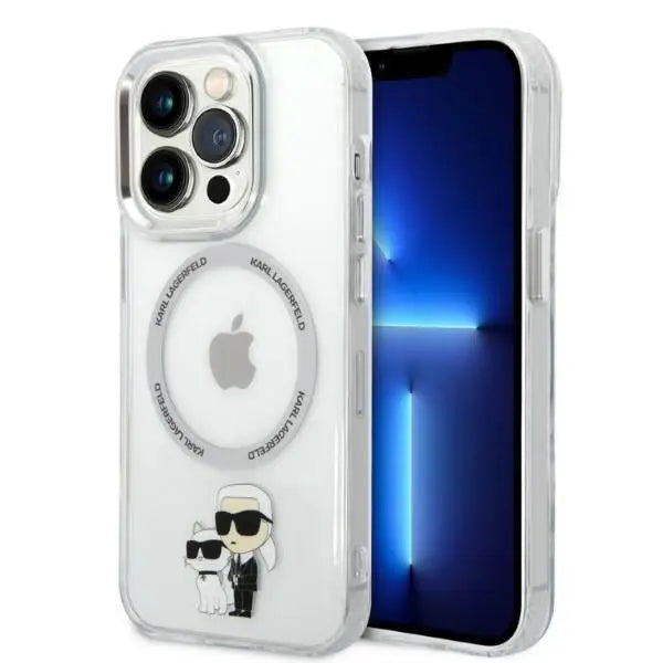 Karl Lagerfeld Iconic Karl&Choupette MagSafe case for iPhone 14 Pro - transparent - Cell phone cases