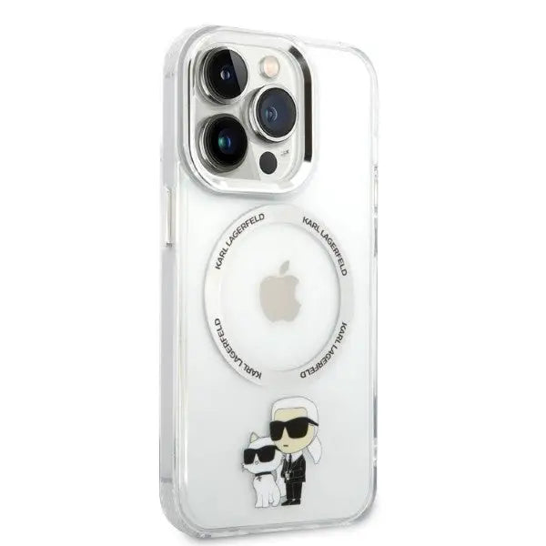 Karl Lagerfeld Iconic Karl&Choupette MagSafe case for iPhone 14 Pro - transparent - Cell phone cases