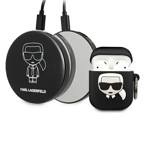 Karl Lagerfeld Ikonik Case for AirPods + Powerbank - Black - Powerbanks<<<HurtelXML