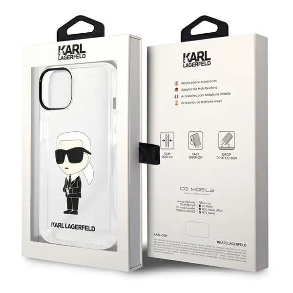 Karl Lagerfeld Ikonik Karl case for iPhone 14 Plus - transparent - Cell phone cases and covers<<<HurtelXML