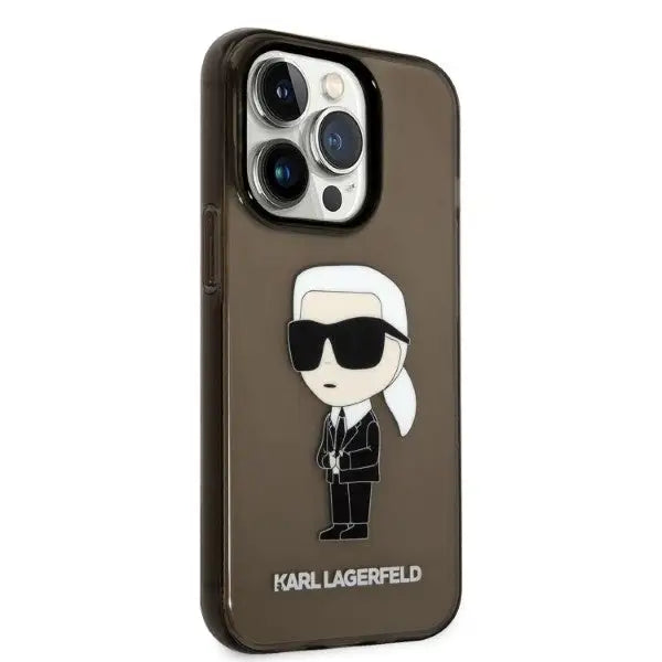Karl Lagerfeld Ikonik Karl case for iPhone 14 Pro Max - black - Cell phone cases and covers<<<HurtelXML