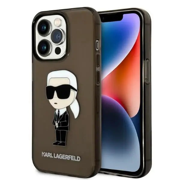 Karl Lagerfeld Ikonik Karl case for iPhone 14 Pro Max - black - Cell phone cases and covers<<<HurtelXML
